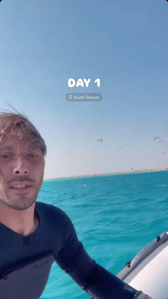 storie Instagram che mostrano la ver settimana del kite safari